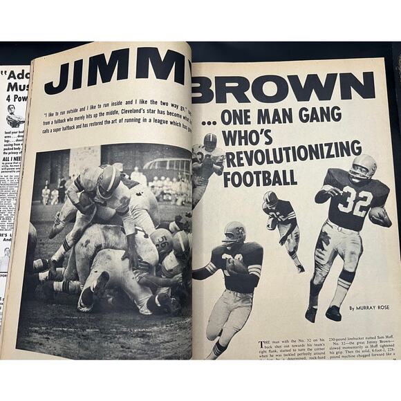 1964 Sport World Jim Brown Cleveland Browns Jimmy Brown Baseball Hockey Boxing - Picture 2 of 5